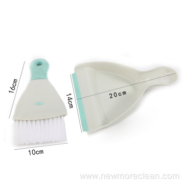Adjustable broom and dustpan set with short handle